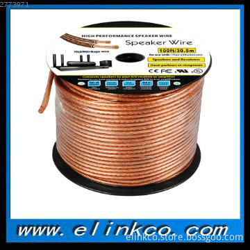 High end 2 cores transparent speaker cable wire with UL CL2,CL3, FT4